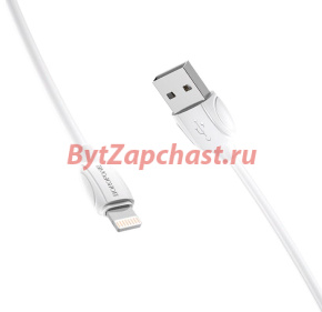Кабель USB - 8 pin Borofone BX19 Benefit, 1.0м, круглый, 2.4A, силикон, цвет: белый (1/648)